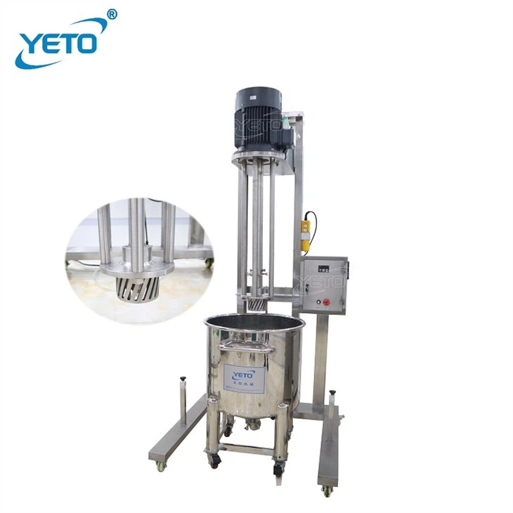 7,5 kW nerūdijančio plieno 316 l kilnojamas elektrinis pakeliamas homogenizatorius su BB kremo sklaidytuvu